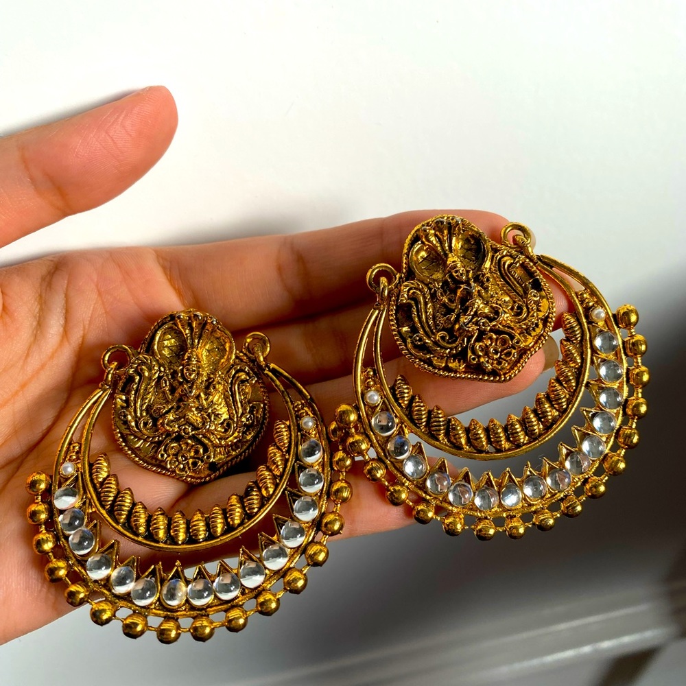 Big Gold Indian Earrings